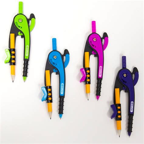 Buy BAZIC Geometry Math Compass w/Scale-Arm & HB Wood Pencil, Inch ...