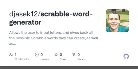 GitHub - djasek12/scrabble-word-generator: Allows the user to input ...