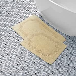 Buy Laura Ashley Reversible Cotton 2-Piece Bath Mat Set, Yellow Online ...