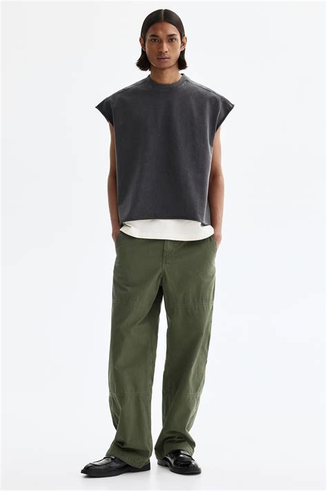 Men’s Dark grey Oversized Fit Vest top | H&M IN
