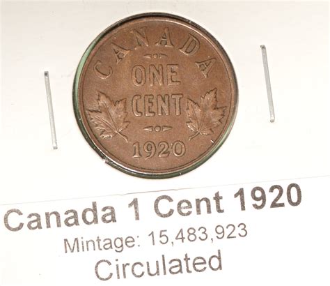 One Cent 1920 Value
