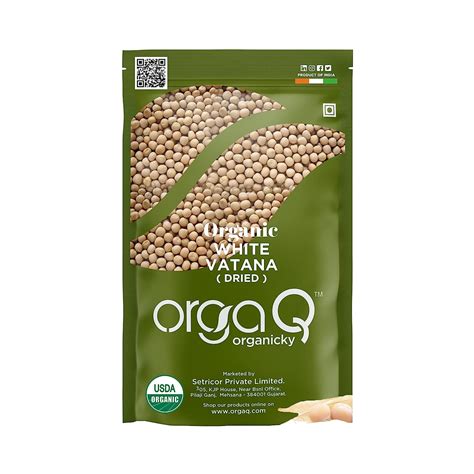 OrgaQ Organicky Organic Vatana White/Matar Seeds - 500g : Amazon.in ...