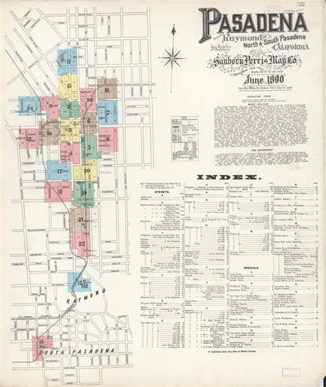 Pasadena, California (1890) - Sanborn Fire Maps