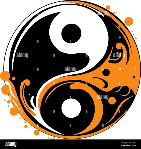 The yin and yang theory very old. Symbol of duality that exists in ...