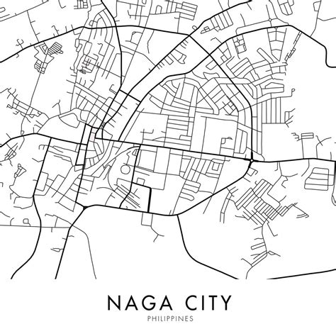 Naga City Phillippines City Map Print Wall Art Print At | Etsy