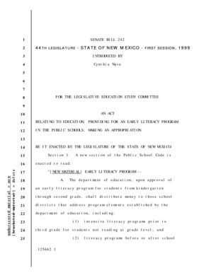 Fillable Online nmlegis 1 2 SENATE BILL 242 44TH LEGISLATURE STATE OF ...