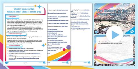 9 Amazing Winter Olympics Classroom Activities - Twinkl