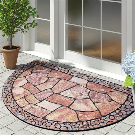 MANO Half Circle Door Mat Entry Rug Indoor Half Round Sassafras Doormat ...