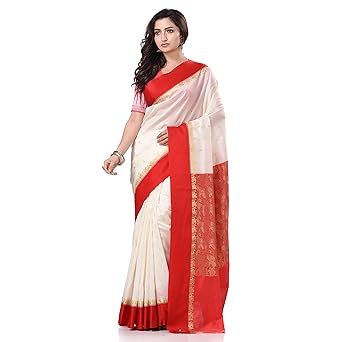 dB DESH BIDESH Women`S Bengal Art Garad Silk Saree Handmade Kalka With ...