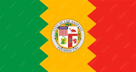 Premium Vector | Flag of Los Angeles city vector image