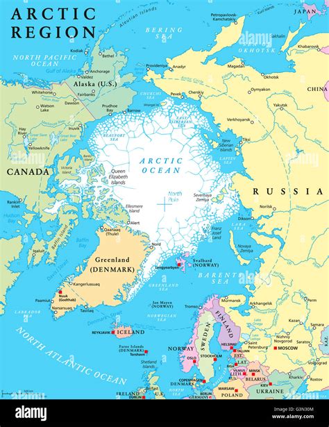 Arctic circle map hi-res stock photography and images - Alamy