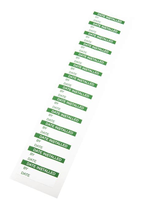 RS PRO | RS PRO Adhesive Pre-Printed Adhesive Label-Date Installed ...