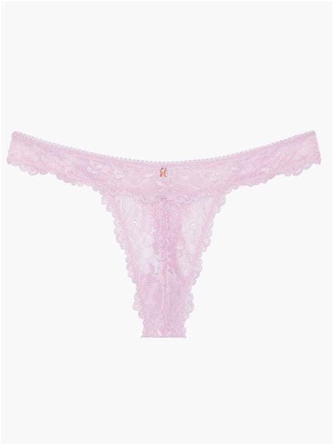Floral Lace Thong in Pink | SAVAGE X FENTY
