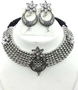 Vintage oxi hub Oxidised Silver Silver Jewellery Set Price in India ...