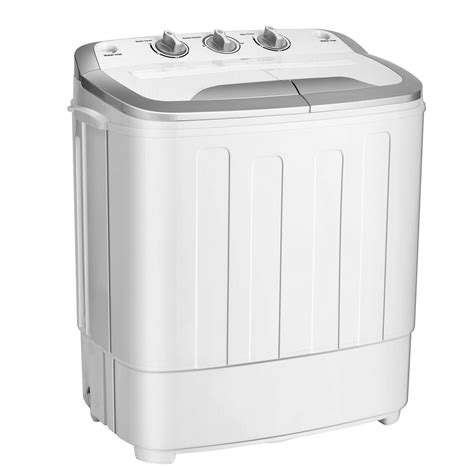 13 lbs Portable Mini Twin Tub Spinner Semi-Automatic Washing Machine ...