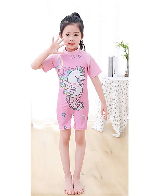 Fancydresswale Unicorn half sleeve Swimsuit for Girls ...
