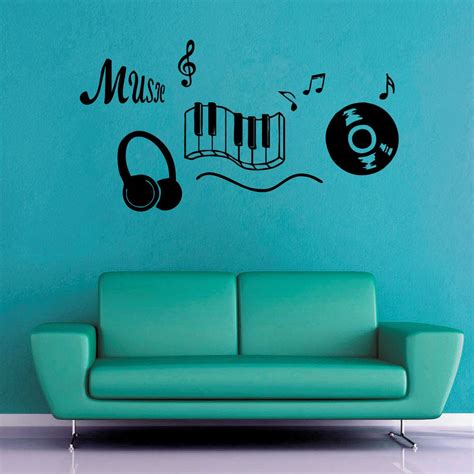 Buy Decor Villa Love Music Wall Sticker & Decal (PVC Vinyl, Size -91 cm ...