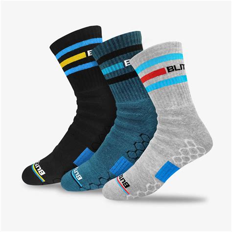 BLITZSOX Hi-Tech Performance Athletic Socks , Pack of 3 – Soxco