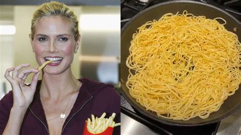 Heidi Klum's Fried Spaghetti with Eggs and Ketchup Copycat Recipe