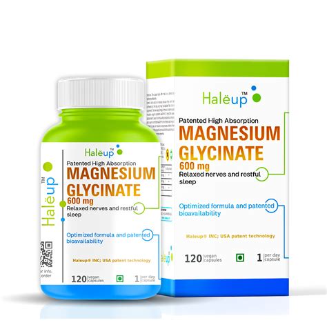 High Absorption Magnesium Glycinate 600 mg – Relaxed Nerves & Restful ...