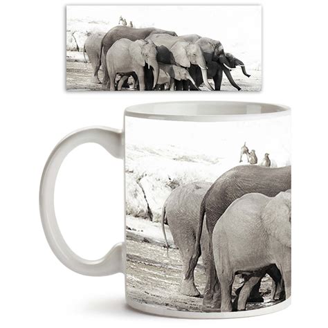 Buy ArtzFolio A Herd of African Elephants | Ceramic Coffee Tea Mug ...