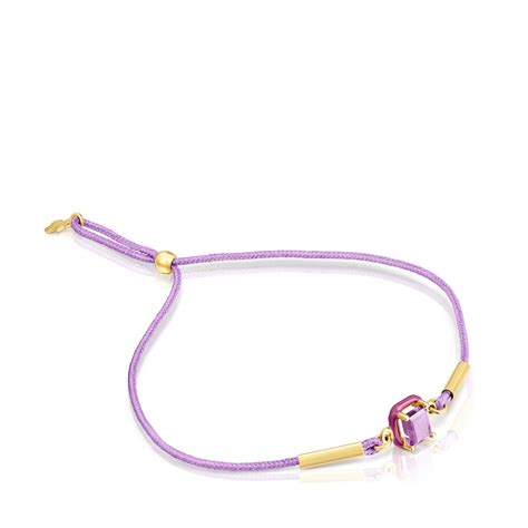 Pulsera de cordón con amatista y esmalte TOUS Vibrant Colors | TOUS