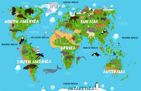 Image result for Continents Map