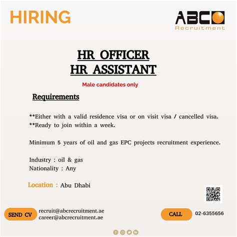 Immediate Hiring (25/10/2023) 1. HR Officer 2. HR Assistant SEND CV ...