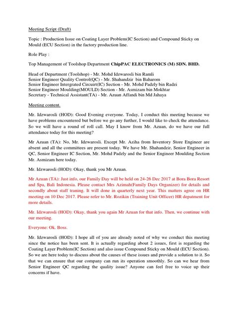 Image result for Sample Meeting Conversation Script