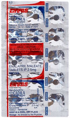 Envas 2.5 Tablet: Uses, Side Effects, Price & Substitutes