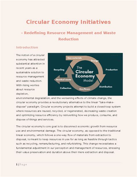 31 Circular Economy Initiatives - Redefining Resource Management and ...