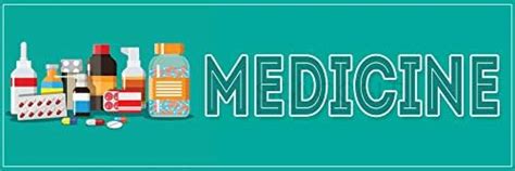 SIGNOOGLE® Medicine Sign Stickers for Wall Lab Hospital School College ...