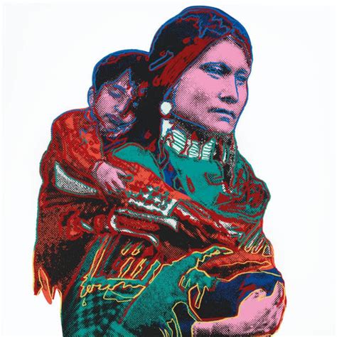 Indian Mother And Child - Cowboys And Indians Series - Andy Warhol ...
