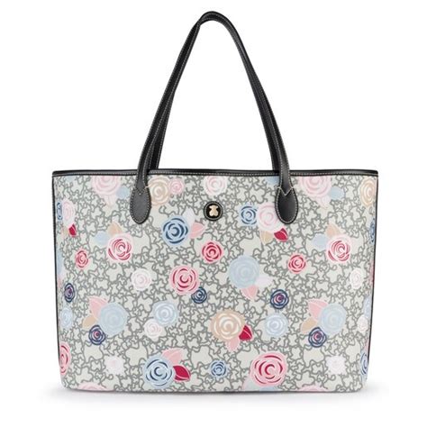 Capazo grande Kaos Mini Roses multi-negro | TOUS