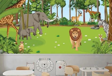 Jungle Animal Wallpaper for Nursery Trends in 2024 – Myindianthings