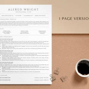 Buy ATS Resume Template Word, ATS Resume Google Docs, Modern Executive ...