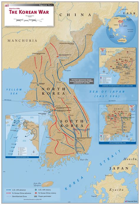 Map of The Korean War | Maps.com.com
