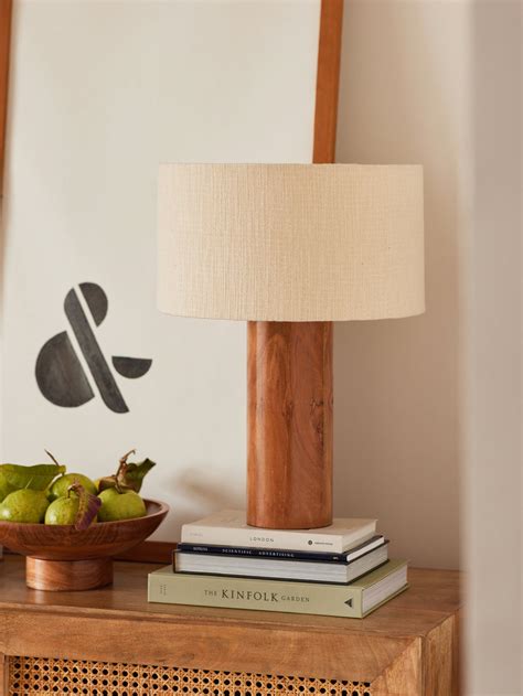 Wood Table Lamp | Skog Table Lamp, Acacia Wood, Large | Premium Table ...