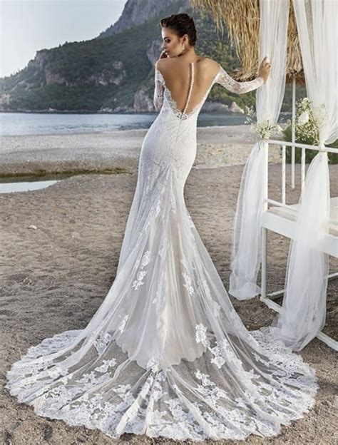 Eddy K "Bali" Long Sleeve lace gown — J BRIDAL BOUTIQUE | Sheath wedding dress lace, Bali ...