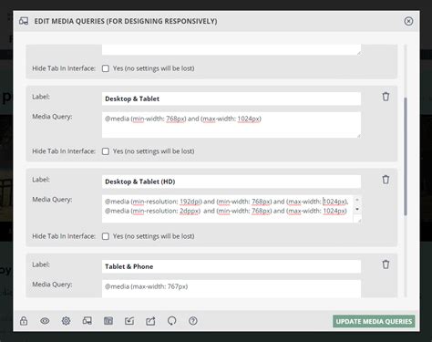 Image result for Media Query Dimensions