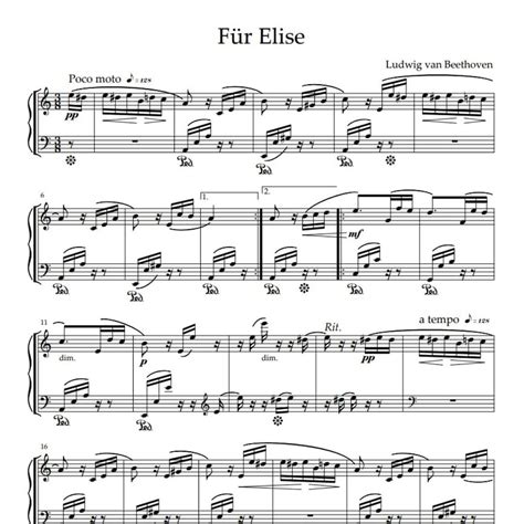 Ludwig Van Beethoven - Für Elise - Etsy