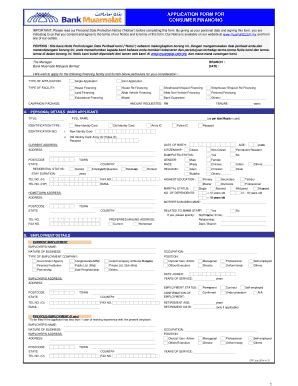 Fillable Online APPLICATION FORM FOR CONSUMER FINANCING Fax Email Print ...