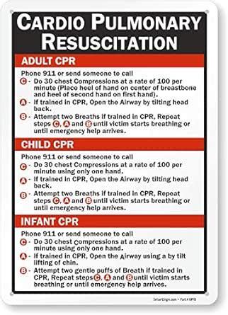 SmartSign "Cardio Pulmonary Resuscitation - Adult CPR, Child CPR And ...