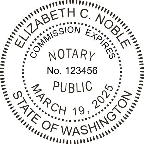 Washington Wood Handle Notary Seal Stamp