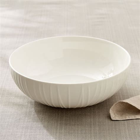 Buy Marshmallow Brook Porcelain Ribbed Serving Bowl - 1.75l from Home ...