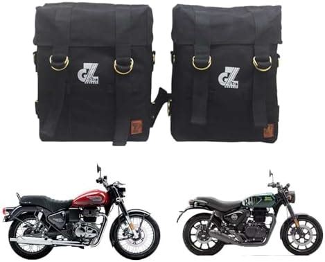 G-GANRAZO Black Canvas Pannier Bag Premium/Water-Resistant/Heavy Canvas ...