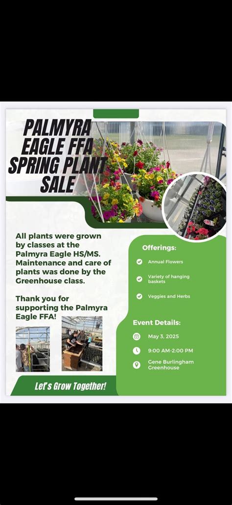 Palmyra Eagle FFA Plant Sale, Palmyra-Eagle High, 3 May 2025 | AllEvents