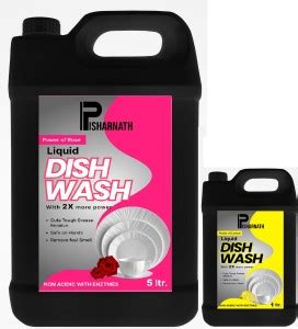 Pisharnath Ultra Power Liquid Dish Wash With Powerful Formulas Rose 5L ...