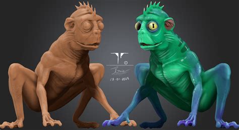 "Frog Monkeys" - Trying out a new render setup to emphasize my ...