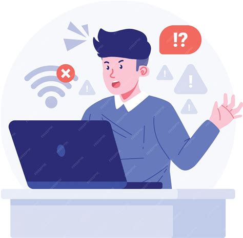 No internet connection character illustration | Premium Vector